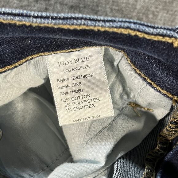 Judy Blue Jeans Womens 3 26 Boyfriend Fit Distressed Ripped Denim Pants - Picture 6 of 6